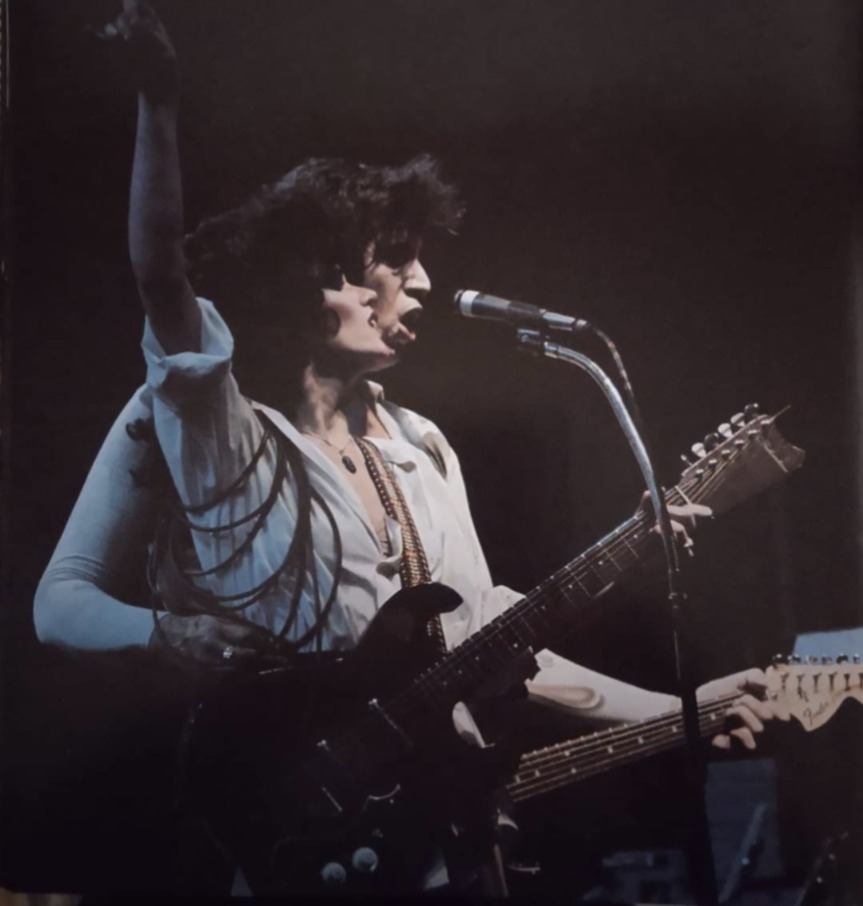 Bill Spooner on stage with a Stratocaster