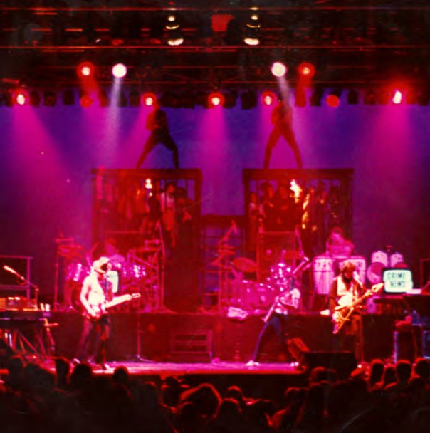 The Tubes on tour under purple stage lights
